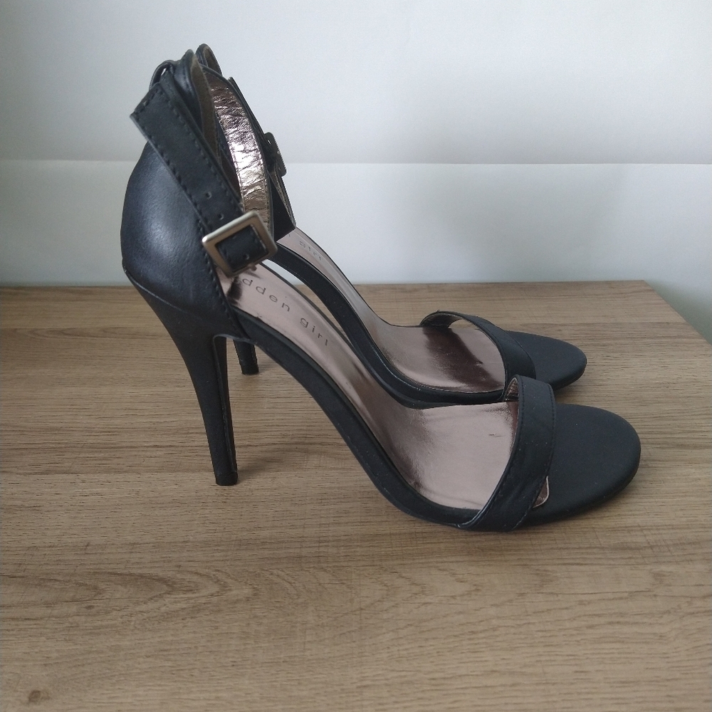 Madden Girl Single Strap Black Stilettos